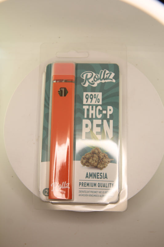 Rollz Brand 99% Hemp-Derived HHC Vape – Amnesia Haze (2ml Disposable)