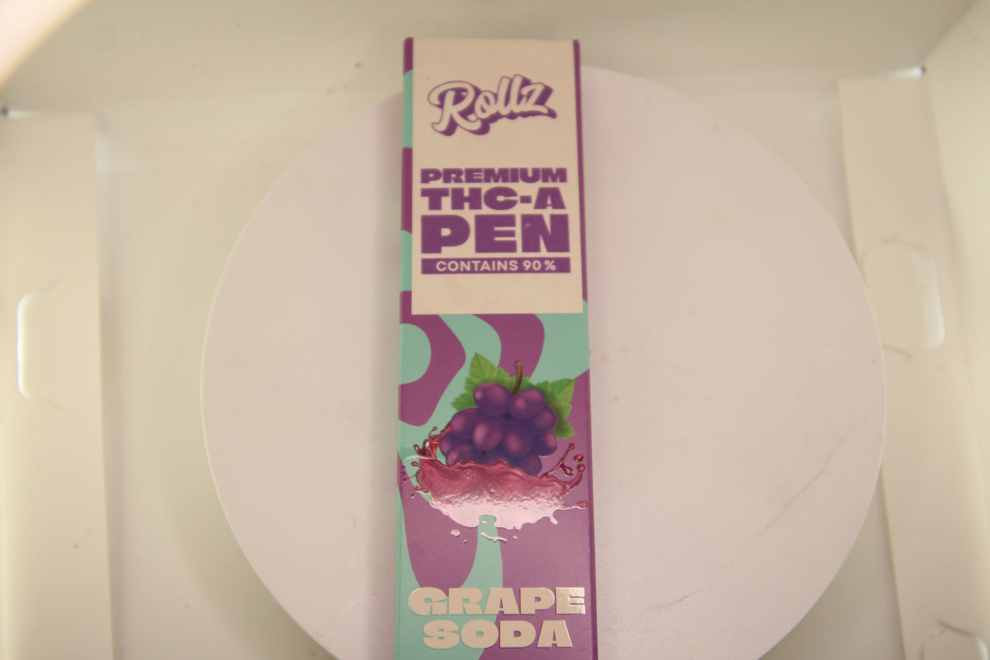 Rollz Brand 99% Hemp-Derived THCa Vape – Cali Grape Soda (2ml Disposable)